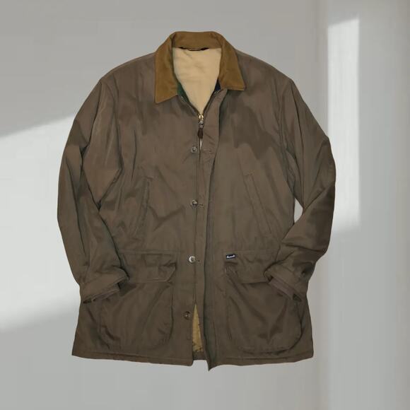 Façonnable Jacket – Waxed Canvas Barn Coat (Men’s) – Brown/Olive - 90's - Picture 1 of 6